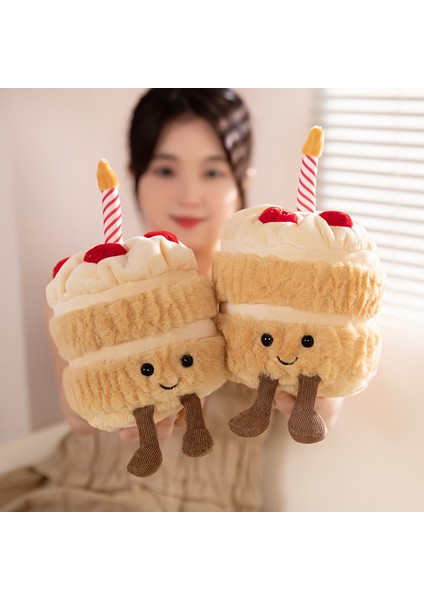 20CM Doğum Günü Pastası Peluş Oyuncak Bebek Bebek Yastık Hediye Doğum Günü Şarkısı Söyleyebilir (Yurt Dışından) indirimleri