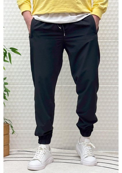 Erkek Full Likralı Paça Lastikli Jogger Pantolon