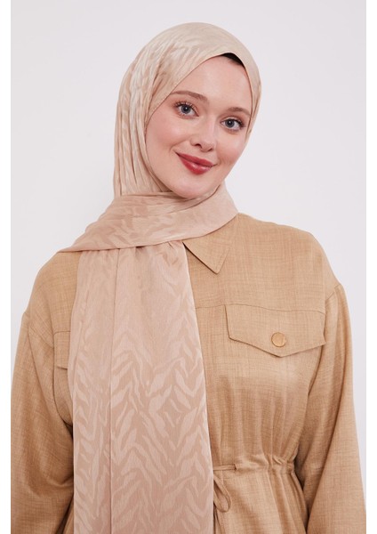 K.vizon Soyut Yaprak Desen Jakar Capri Şal