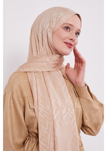 K.vizon Soyut Yaprak Desen Jakar Capri Şal fiyatları