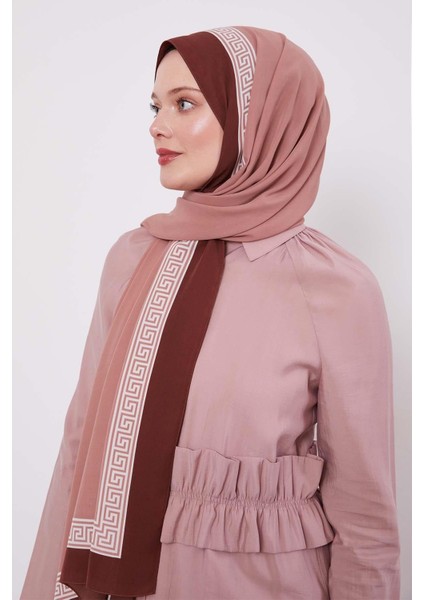 Menekşe Labirent Desen Medine Ipeği Şal modelleri