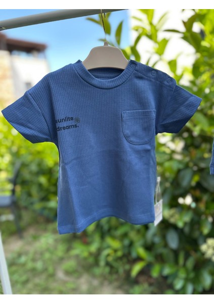 Sunlite Dreams. Lacivert Ikili Takım %100 Pamuk