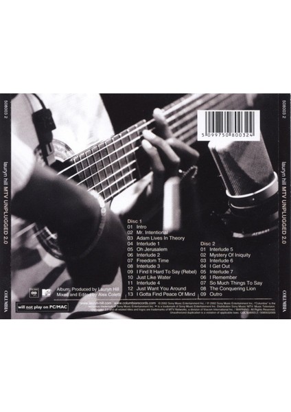 Dikkat CD Lauryn Hill – Mtv Unplugged 2.0 fiyatları