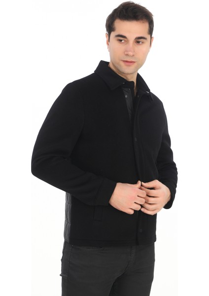 4754 Erkek Siyah Bebe Yaka Kapitone Detaylı Fermuarlı Mont fiyatları