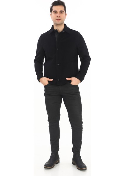 4754 Erkek Siyah Bebe Yaka Kapitone Detaylı Fermuarlı Mont fırsatları