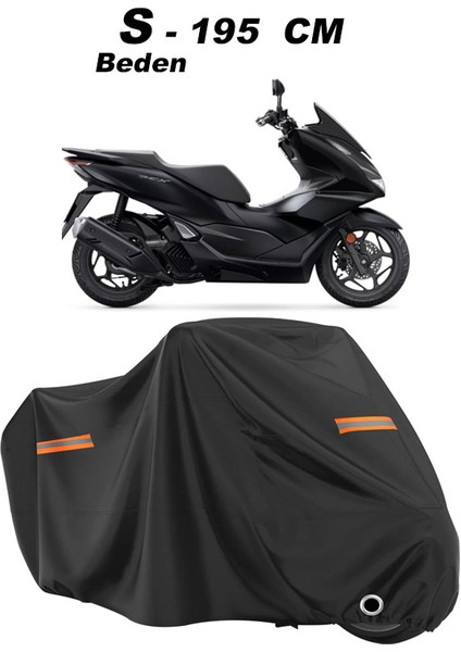 Reflektörlü Siyah Motosiklet Brandası Motor Branda Tüm Modellere Uyumlu