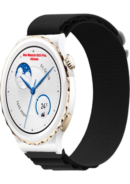 Huawei Watch Gt3 Pro 43MM Seramik Akıllı Saat Uyumlu Kordon Alpine Loop Döngü Spor Kayış