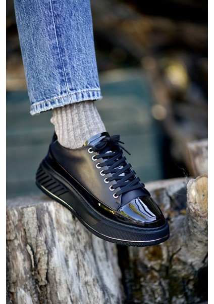 Caddya Model Kombinasyonlu Hakiki Deri Sneaker