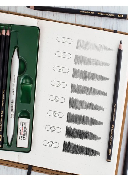 Pitt Graphite Matte Pencils Hb, 2b, 4b 6'lı Set modelleri
