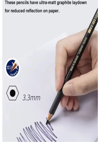 Pitt Graphite Matte Pencils Hb, 2b, 4b 6'lı Set