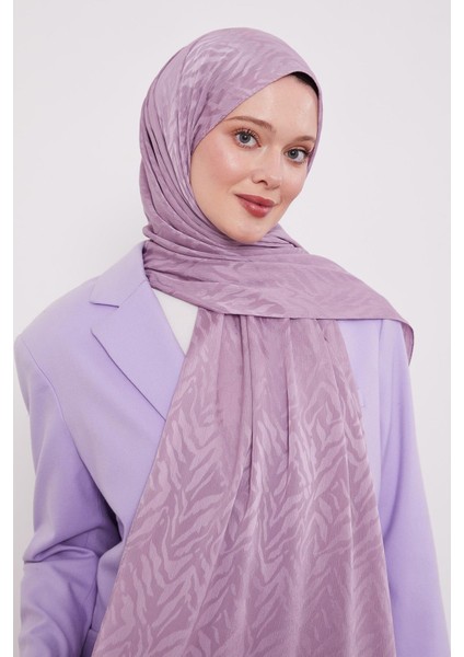 Menekşe Soyut Yaprak Desen Jakar Capri Şal fiyatları