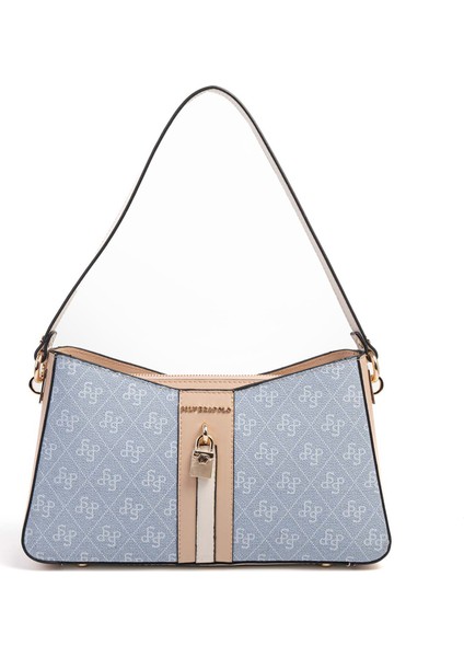 Kadın Çapraz Çanta 1102-46719 Sılver Polo Çapraz Bayan Çantası M178 Mavi-Mat Ten-Kemik