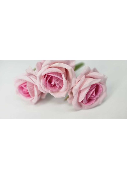 Yapay Kadife Gül 6 Adet Açık Pembe 50 cm Vazodekor Gelin Çiçeği Ev Süsü fiyatları