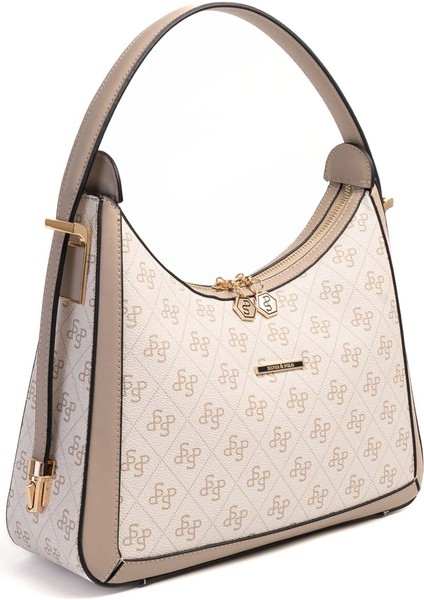 Kadın Omuz Çantası 1187-46763 Sılver Polo Bayan Çantası M178 Bej-Mat Kum fiyatları