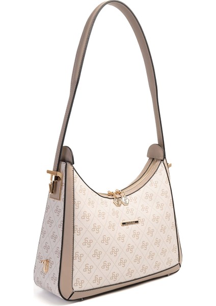 Kadın Omuz Çantası 1187-46763 Sılver Polo Bayan Çantası M178 Bej-Mat Kum indirimleri