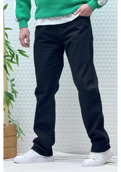 Erkek Beli Lastikli Rahat Kullanım Baggy Kot Pantolon modelleri