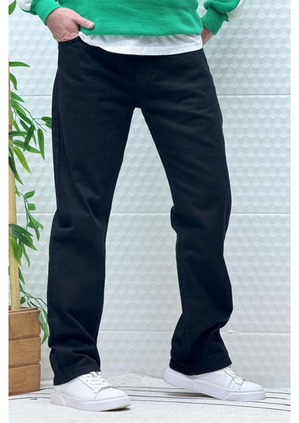 Erkek Beli Lastikli Rahat Kullanım Baggy Kot Pantolon indirimleri