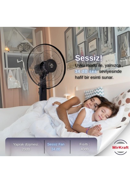 FS-K40BR Stand Fan Vantilatör Uzaktan Kumandalı 16''