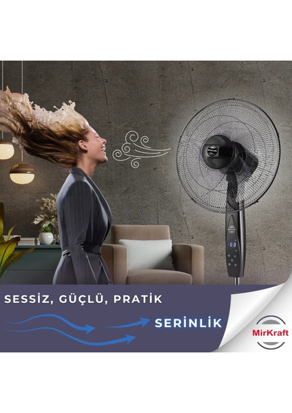 FS-K40BR Stand Fan Vantilatör Uzaktan Kumandalı 16''