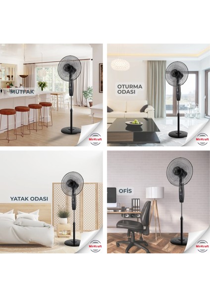FS-K40BR Stand Fan Vantilatör Uzaktan Kumandalı 16''