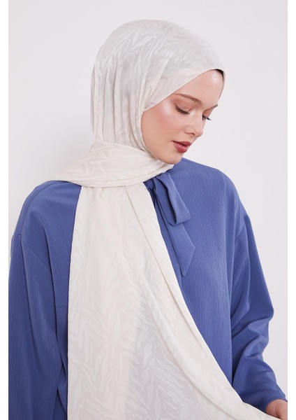 Krem Soyut Yaprak Desen Jakar Capri Şal fiyatları