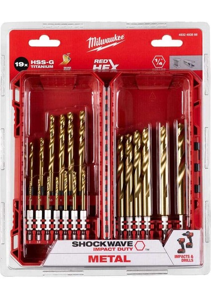 Metal Matkap Ucu Hex Girişli 19 Parça - 4932493866