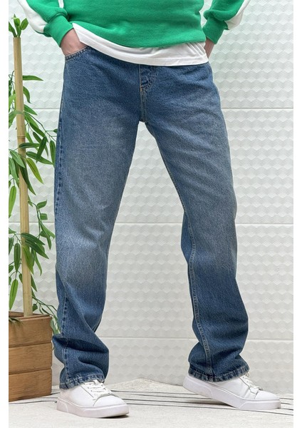 Erkek Beli Lastikli Rahat Kullanım Baggy Kot Pantolon indirimleri