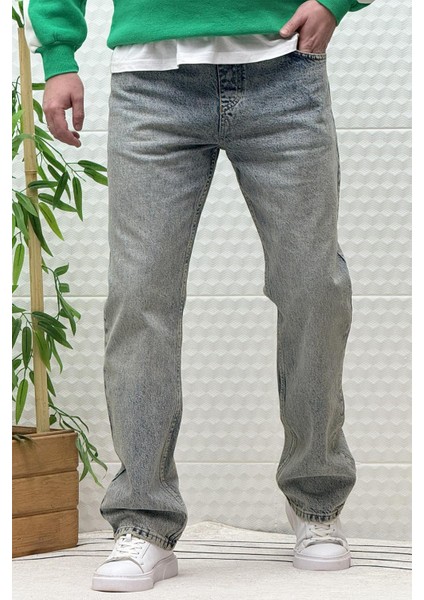 Erkek Beli Lastikli Rahat Kullanım Baggy Kot Pantolon