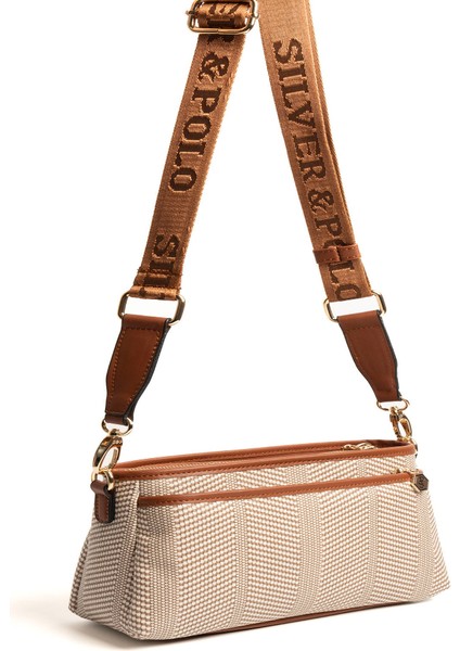 Kadın Çapraz Çanta 1184-46751 Sılver Polo Çapraz Bayan Çantası M132 Bej-Mat Taba fırsatları