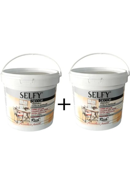 Rich Selfy Decor 1 kg Beyaz 2 'li Kendinden Vernikli Tavalı Boyama Seti fiyatları