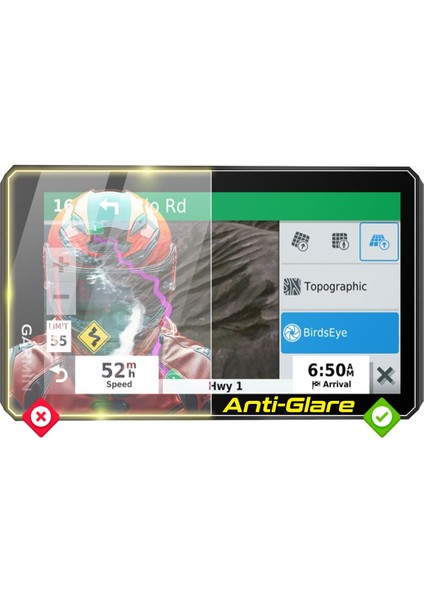 Garmin Zumo Xt 5.5" Için Ipg Anti-Glare Parlama Önleyici Mat Ekran Koruyucu