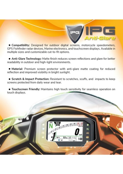 Garmin Zumo Xt 5.5" Için Ipg Anti-Glare Parlama Önleyici Mat Ekran Koruyucu