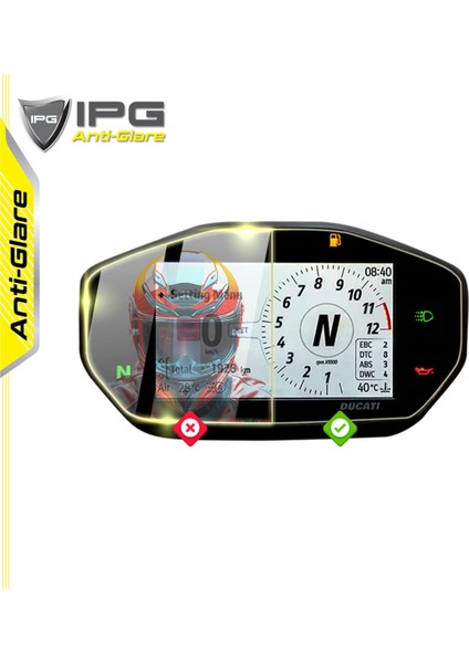 Ducati 2021-2024 Streetfighter V2 Ipg Anti-Glare Parlama Önleyici Mat Koruyucu