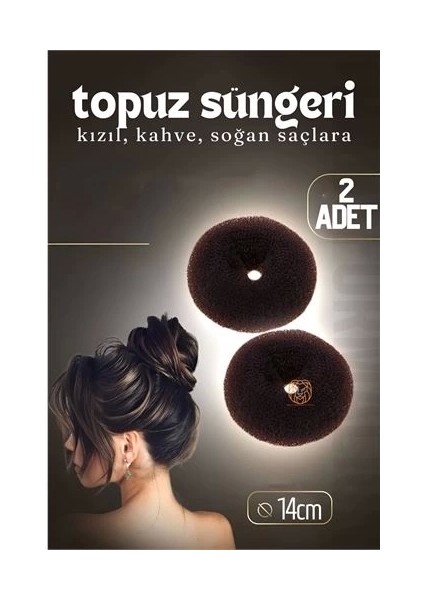 Bfs Kahve Saç Topuz Süngeri 2 Adet 14 cm Çap 6 cm Kalınlık