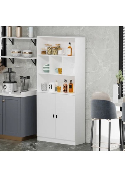 Mdf Beyaz Mutfak Dolabı, Mutfak Kiler Erzak Dolabı, Çok Amaçlı Mdf Dolap, Banyo Dolabı