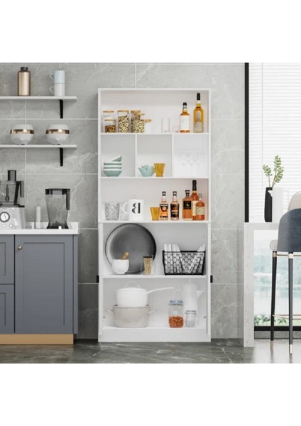 Mdf Beyaz Mutfak Dolabı, Mutfak Kiler Erzak Dolabı, Çok Amaçlı Mdf Dolap, Banyo Dolabı