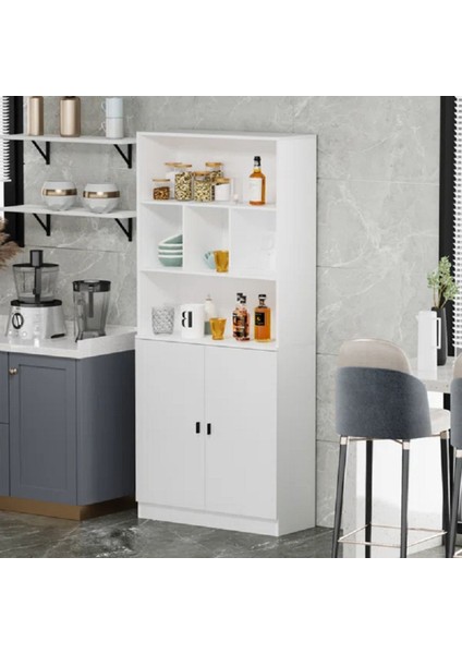 Mdf Beyaz Mutfak Dolabı, Mutfak Kiler Erzak Dolabı, Çok Amaçlı Mdf Dolap, Banyo Dolabı