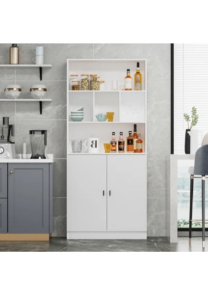 Mdf Beyaz Mutfak Dolabı, Mutfak Kiler Erzak Dolabı, Çok Amaçlı Mdf Dolap, Banyo Dolabı