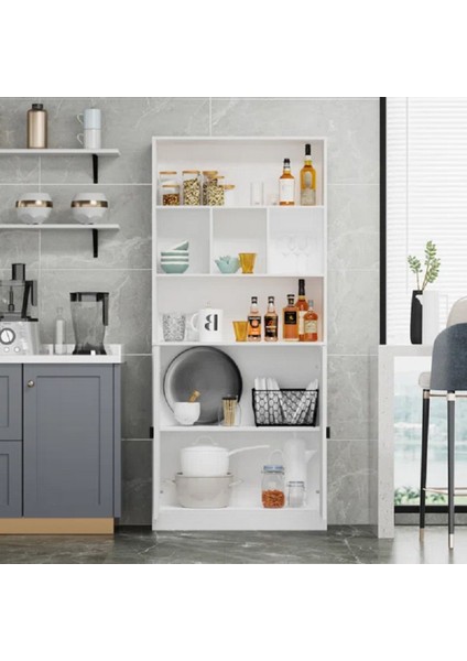 Mdf Beyaz Mutfak Dolabı, Mutfak Kiler Erzak Dolabı, Çok Amaçlı Mdf Dolap, Banyo Dolabı