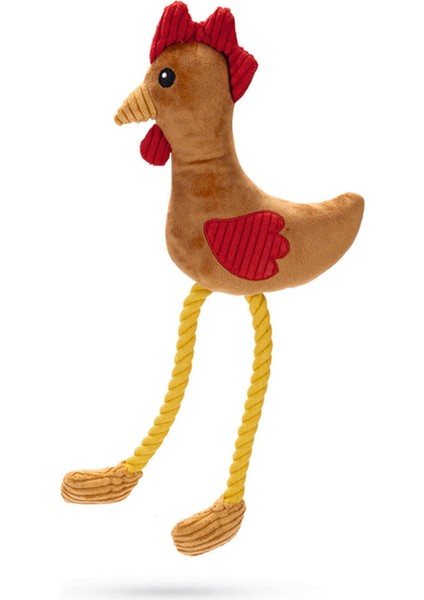 Köpek Oyuncağı, Sesli, Horoz, Peluş, Kahverengi, 42X19,5X6CM Sptgl