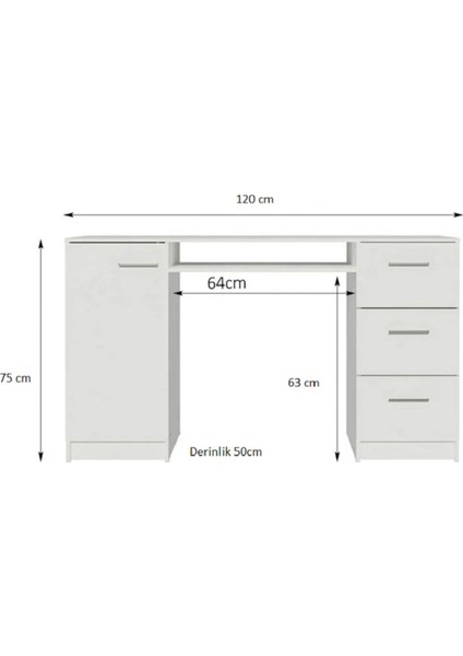 %100 Mdf Çalışma Masası, Bilgisayar Masası, Kitaplıklı Çalışma Masası, Ofis Masası Çocuk Genç Odası