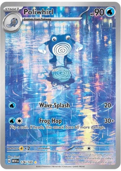 Poliwhirl 176/165 Illustration Rare Oyun Kartı