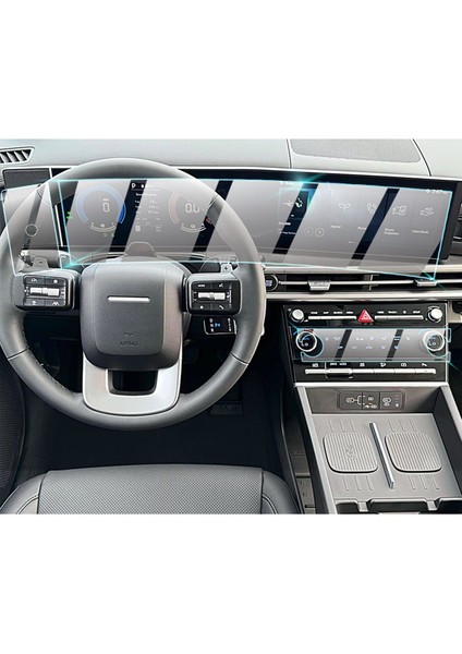 Hyundai 2025 Santa Fe 12.3" Navi + Gösterge Için 9h Nano Ipg Proactive Ekran Koruyucu fiyatları