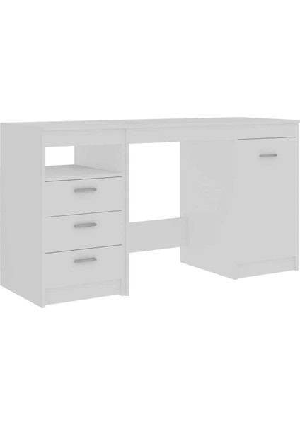 %100 Mdf Çalışma Masası, Bilgisayar Masası, Kitaplıklı Çalışma Masası, Beyaz Ders Çalışma Masası