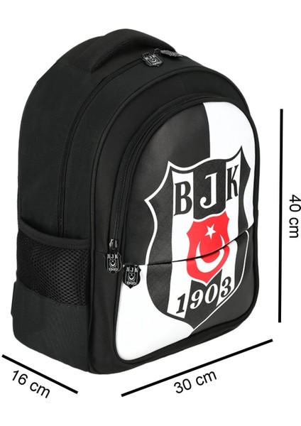 3 Bölmeli Bjk 1903 Logo Baskılı Suni Deri Okul Sırt Çantası Siyah (25360) fiyatları