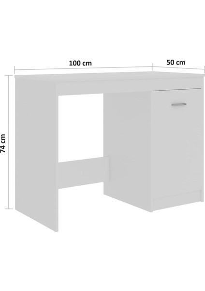 %100 Mdf Çalışma Masası, Bilgisayar Masası, Kitaplıklı Çalışma Masası, Beyaz Ders Çalışma Masası