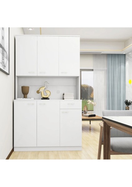 Mdf Mutfak Dolabı, Beyaz Çok Amaçlı Mutfak Dolabı, Hazır Mutfak Dolabı, Mutfak Kiler Erzak Dolabı