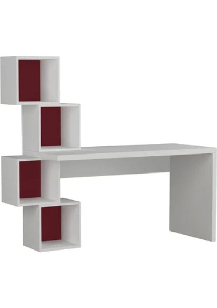 Kitaplıklı Çalışma Masası, %100 Mdf Beyaz Çalışma Masası, Ofis Çalışma Masası, Genç Odası, CM92