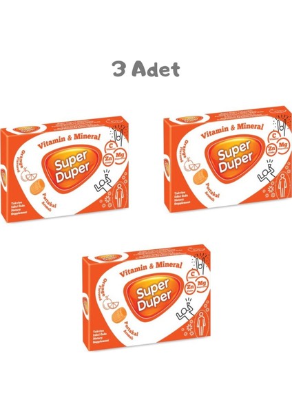 Portakal Vitamin Mineral Bonbon 4 gr x 14 Adet - 3 Adet