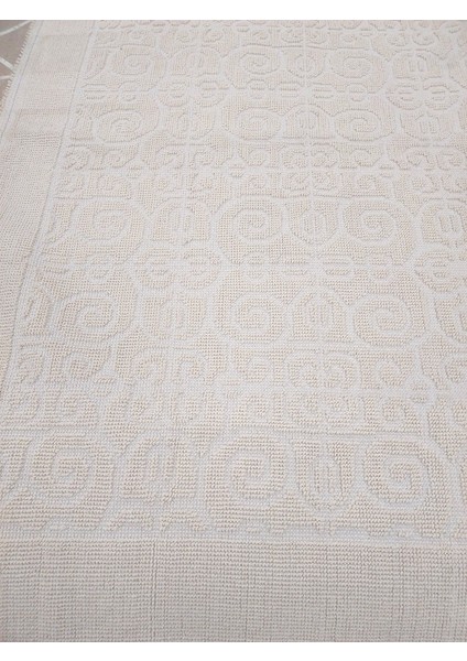 Pamuklu Bukle Lüks Kilim (140X200)-SPIRAL Düz Krem modelleri